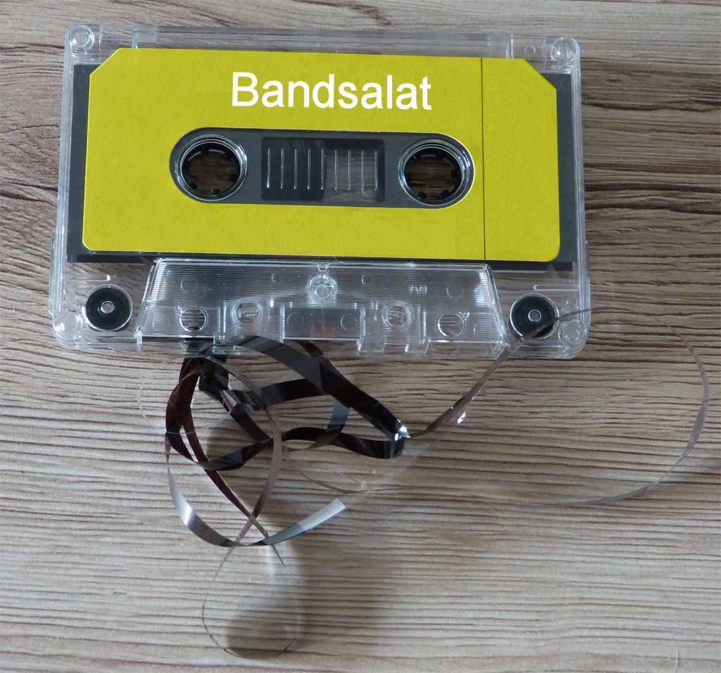 Audiokassetten mit Bandsalat