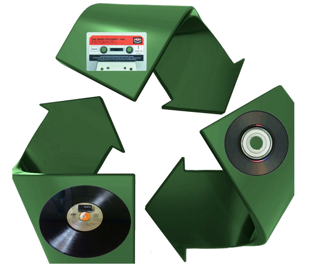Wiederverwendung von Vinyl, Kunststoff