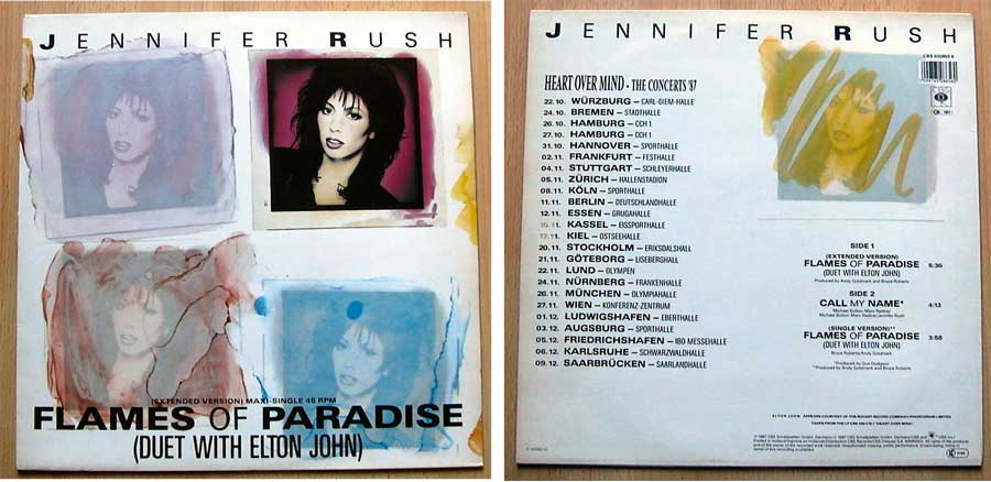 Jennifer Rush ‎– Flames Of Paradise auf Maxi-Single
