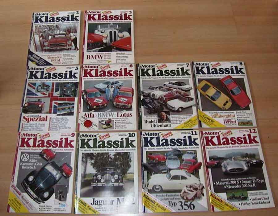 Oldtimer Motor Klassik Zeitschriften von 1986